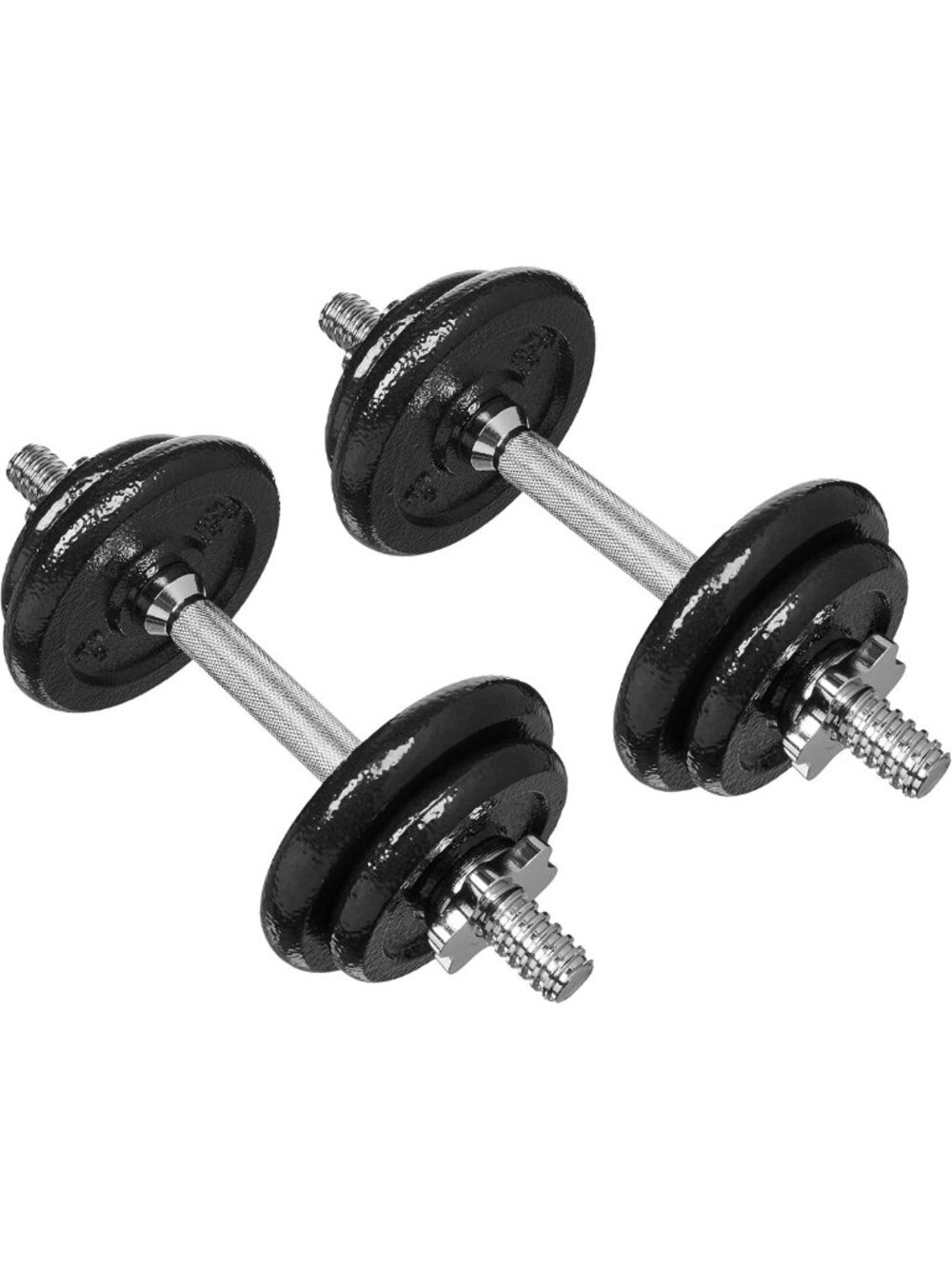 Adjustable Dumbbell Hand Weights Set with Storage Case, Portable 38 lbs, Black